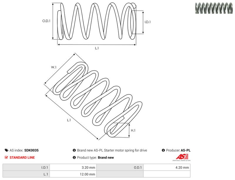 AS-PL SDK0035 Repair Kit, starter