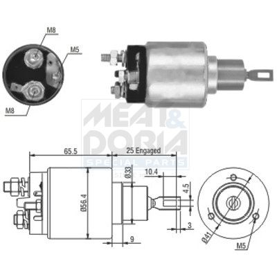 MEAT & DORIA Magneetschakelaar, startmotor 46103