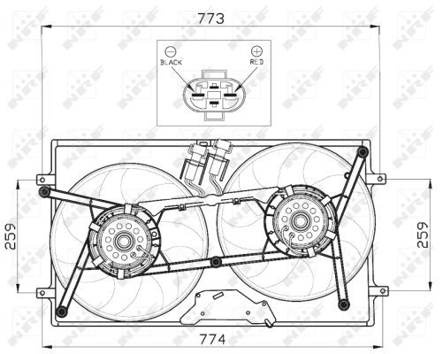 NRF 47464 Fan, engine cooling