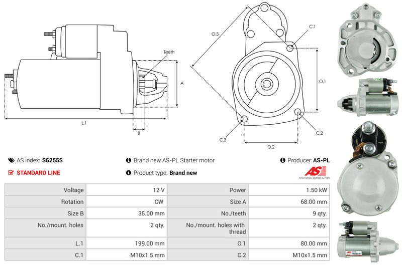 AS-PL S6255S Starter