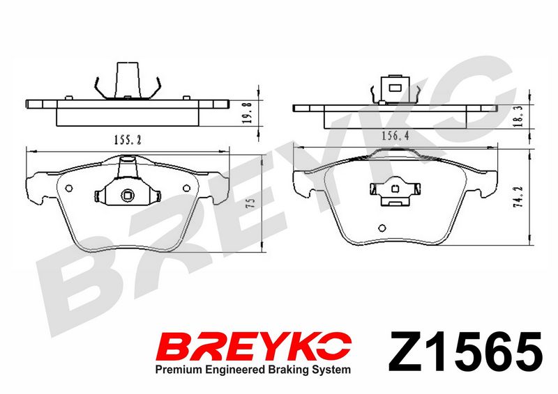 DAVID VASCO Z1565 Brake Pad Set, disc brake