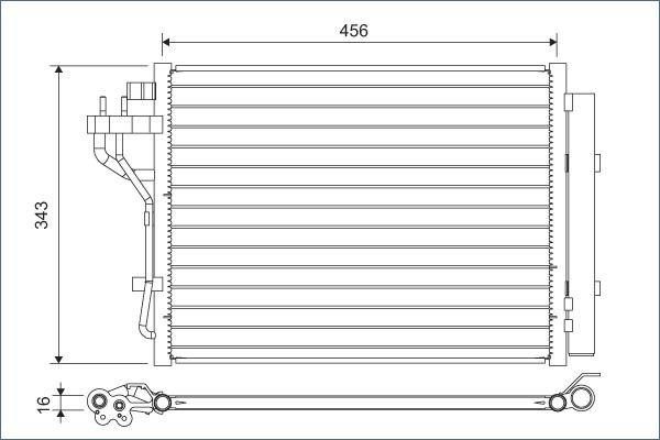 VALEO Condensor, airconditioning 822629