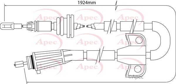 APEC Cable Pull, parking brake CAB1510