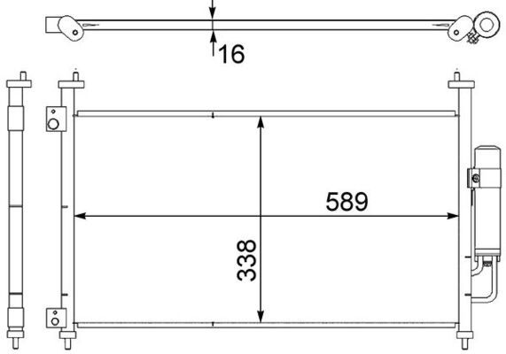 MAHLE kondenzátor, klíma AC 464 000S