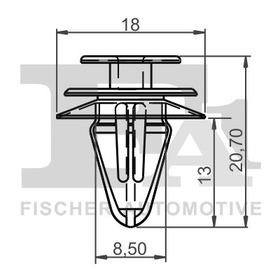 FA1 78-40010.5 Clip, trim/protection strip