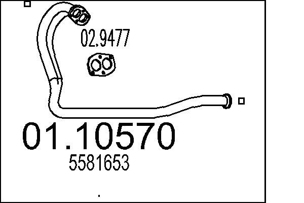 MTS kipufogócső 01.10570
