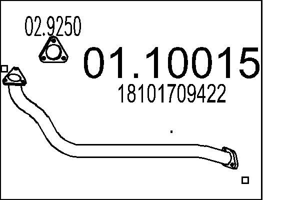 MTS kipufogócső 01.10015