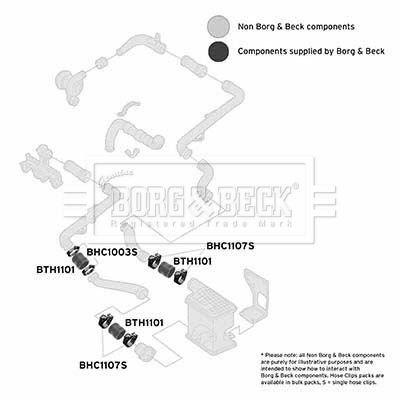 Шланг подачі наддувального повітря, Borg & Beck BTH1101