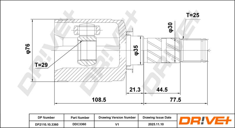 Juego de articulación, árbol de transmisión