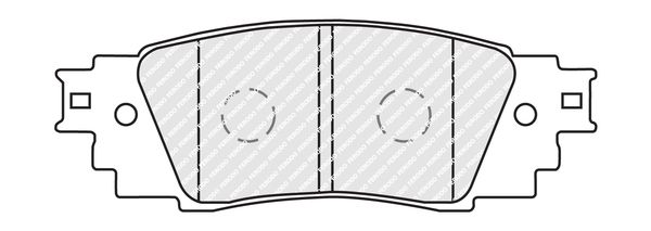 Комплект гальмівних накладок, дискове гальмо, Ferodo FDB5122