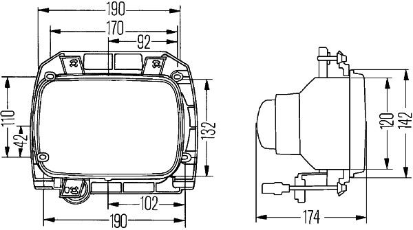 HELLA 1BL 005 740-101 Insert, headlight