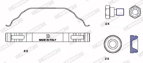 Ferodo Accessory Kit, disc brake pad FAC173