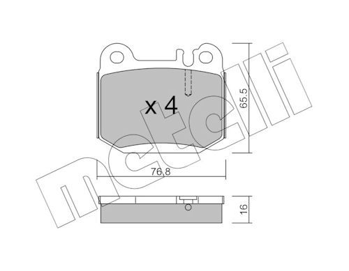 Plaquettes+de+frein+à+disque METELLI 22-0564-0