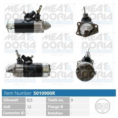 MEAT & DORIA Startmotor / Starter 5010900R