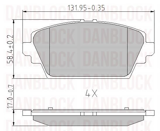 DANBLOCK Remblokkenset, schijfrem