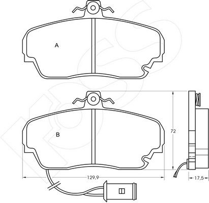 1-GNC R-394 - Brake Pad Set, disc brake