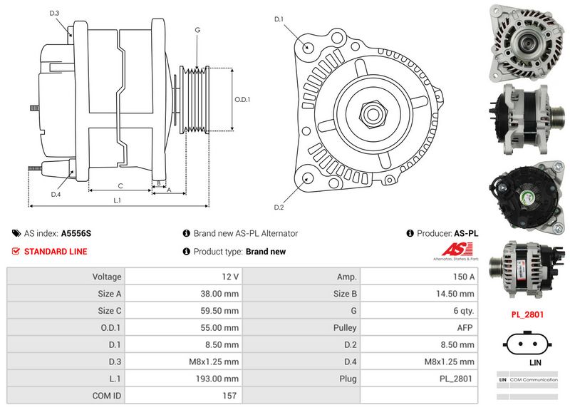 This part match OEM code: A002TE0182