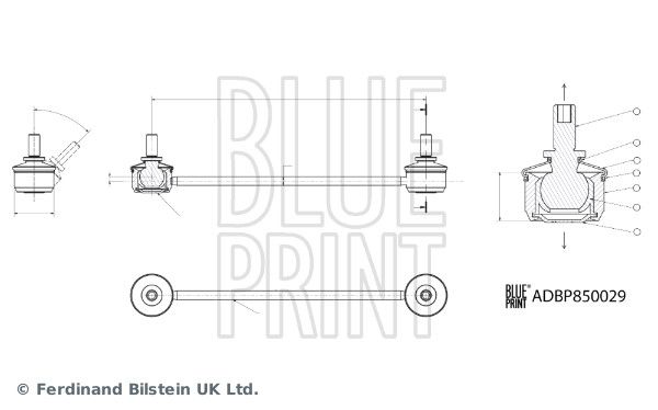 BLUE PRINT Šarnyro stabilizatorius