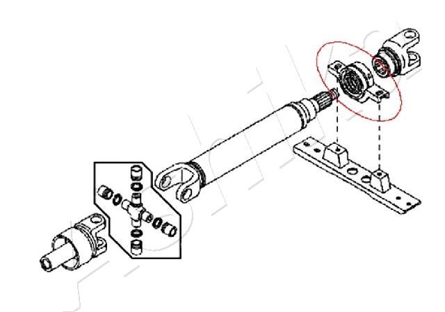 Підшипник, проміжний підшипник карданного вала, Ashika GOM-2805