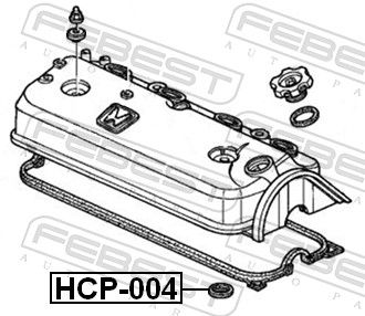 FEBEST HCP-004 Seal Ring, spark plug shaft