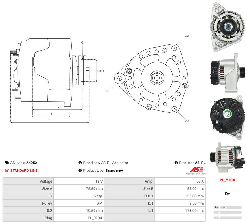 Generaator, AS-PL A4052
