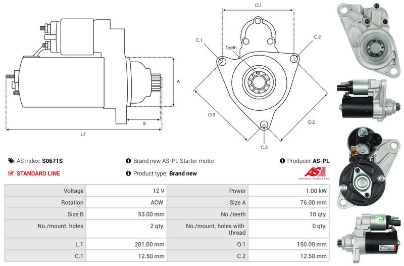 AS-PL S0671S Starter