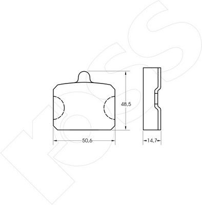 1-GNC R-126 - Brake Pad Set, disc brake