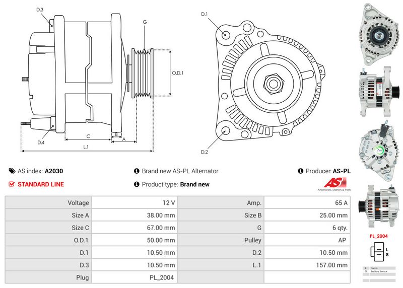 AS-PL A2030 Alternator