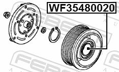 FEBEST WF35480020 Bearing, compressor shaft