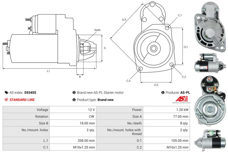AS-PL S9345S Starter