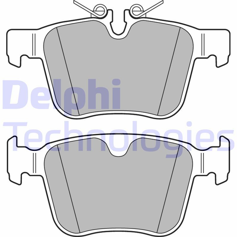 DELPHI LANDROVER комплект задніх гальмівних колодок Discovery Sport 2,0-2,2 14-, Range Rover Evoque 2,0-2,2 11-