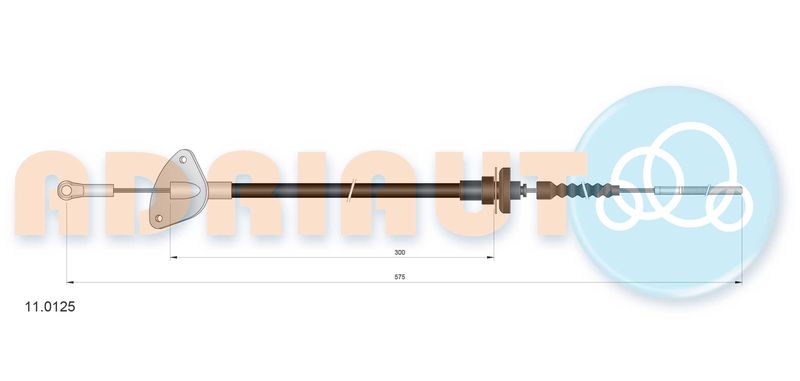 ADRIAUTO 11.0125 - Cable Pull, clutch control