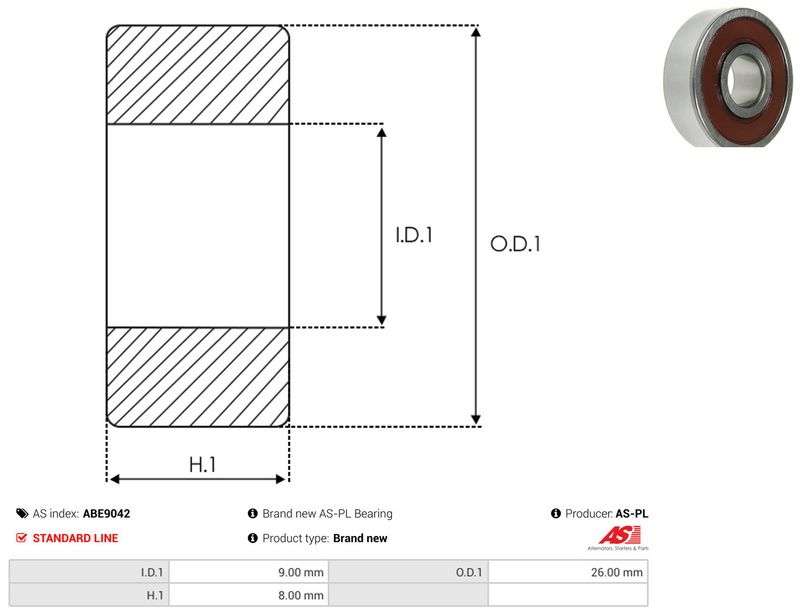 AS-PL ABE9042 Bearing