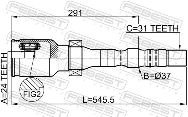 FEBEST 0511-KEAT4WDRH Joint Kit, drive shaft