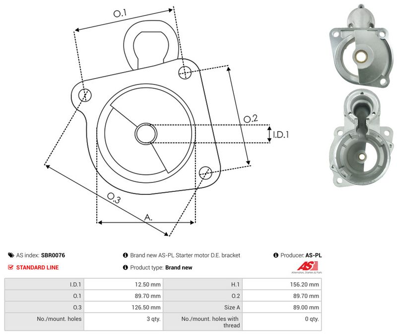 AS-PL SBR0076 Starter Lid, carburettor