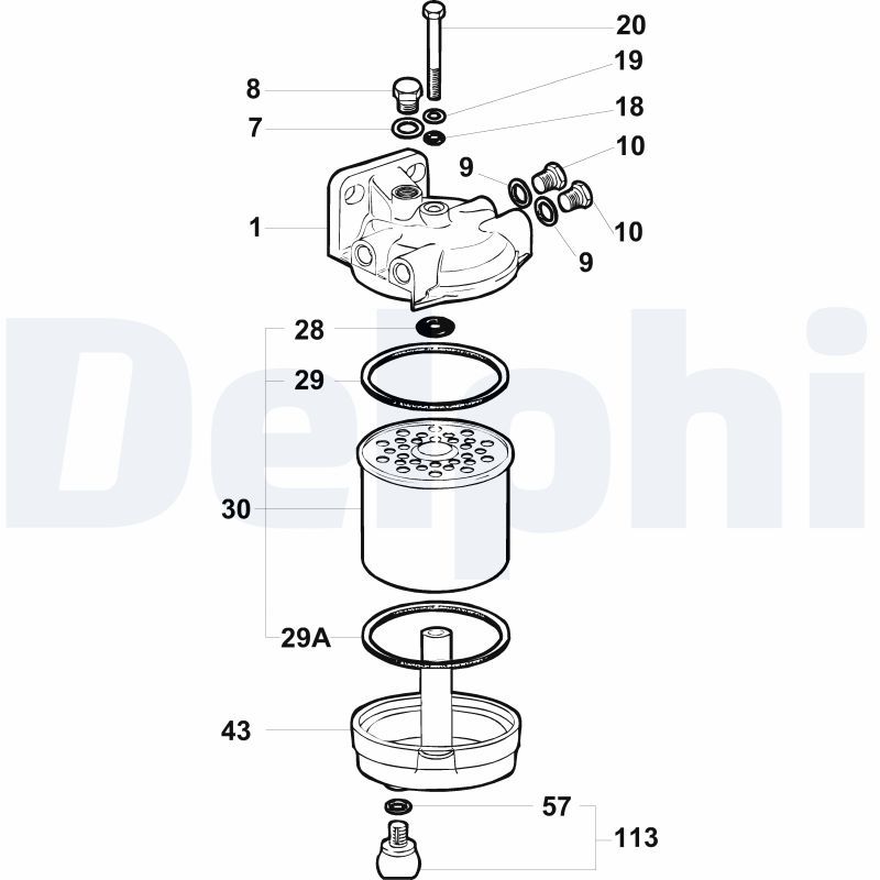 DELPHI Brandstoffilter