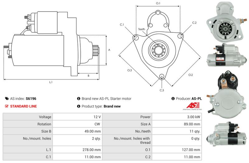 AS-PL S6196 Starter