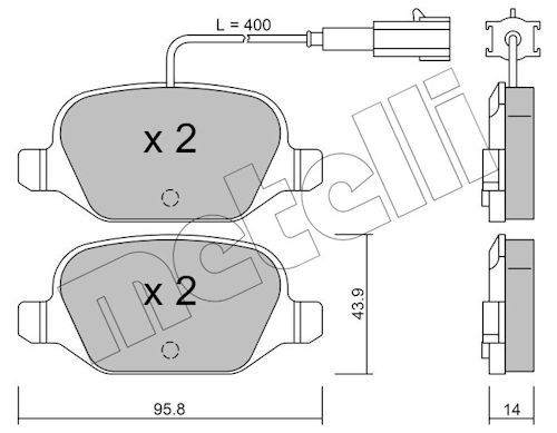Plaquettes+de+frein+à+disque METELLI 22-0324-3