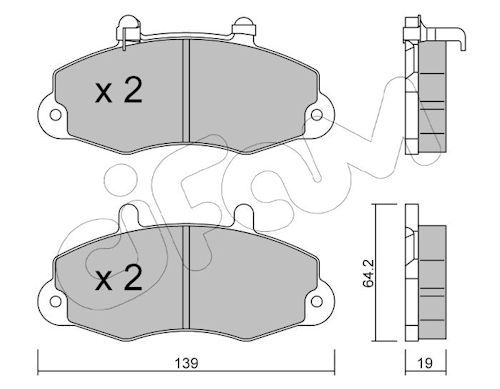 Set placute frana,frana disc 822-194-1 CIFAM