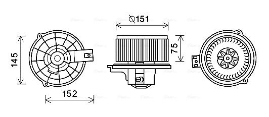 AVA QUALITY COOLING Utastér-ventilátor KA8234