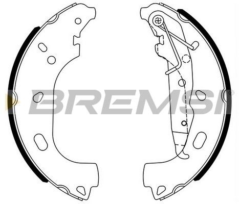 Комплект гальмівних колодок, Bremsi GF0361