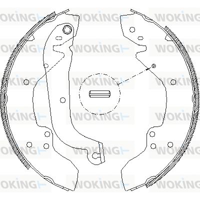 Комплект гальмівних колодок, Woking Z4056.01