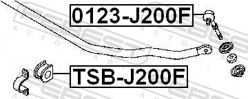 FEBEST 0123-J200F Link/Coupling Rod, stabiliser bar