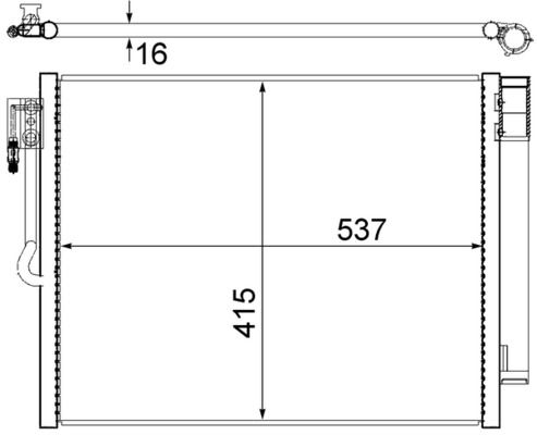 MAHLE kondenzátor, klíma AC 596 000S