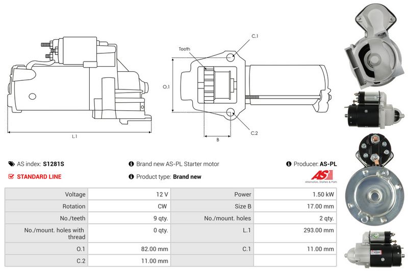 AS-PL S1281S Starteris