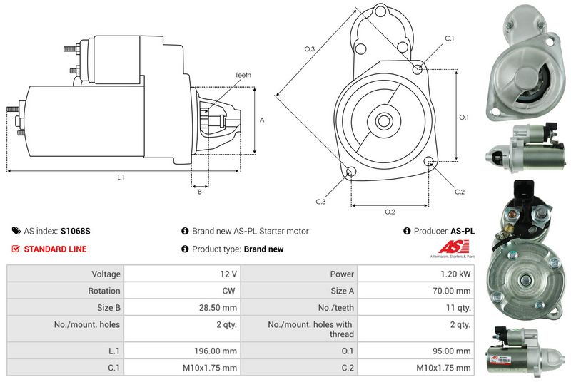 AS-PL S1068S Starter