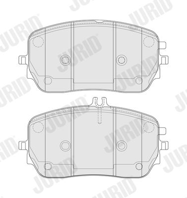 Комплект гальмівних накладок, дискове гальмо, Jurid 574169J