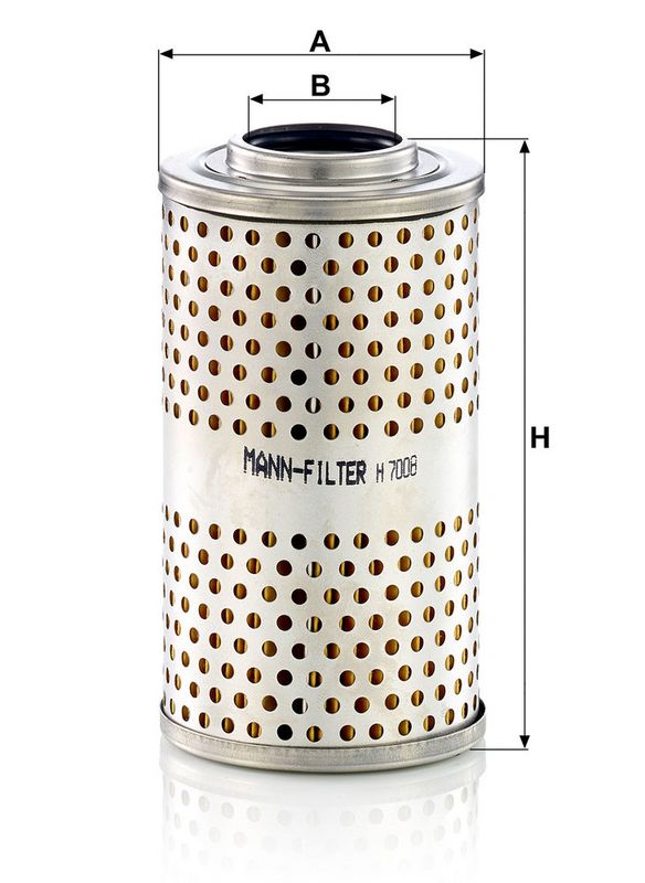 Hydraulisch filter (patroon, met zegel) past: AKTIV FISCHER M 800  ALLIS CHALMERS 715, 715D  BERLIET 550K  BROOME & VADE CA2, CA3  CASE IH 431, 440, 441, 480 B, 531, 540, 541, 580, 580 B, 680