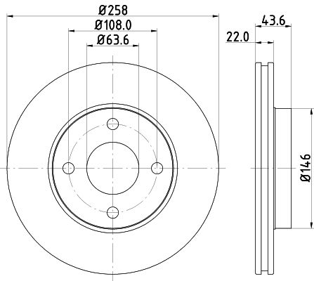 HELLA 8DD 355 106-431 Brake Disc