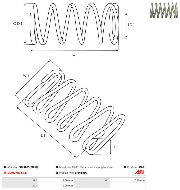 AS-PL SDK1003(BULK) Repair Kit, starter